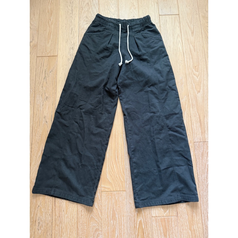 AERIE Daydream Denim Pants Wide Leg Drawstring Casual Minimalist Gorpcore S Long